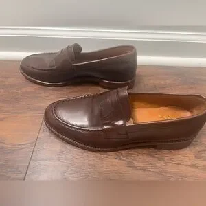 J.Crew A4362 Ludlow Mens Penny Loafers in Cigar Brown Size US 8D Benchmade $298 J.CREW MENS LUDLOW PENNY LOAFERS DRESS SHOE A4362 SIZE 8 D  main image 2